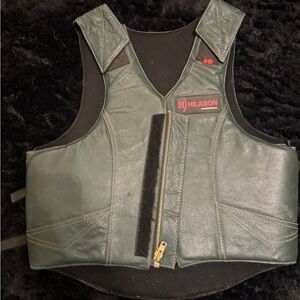 Hilason Green Leather Vest